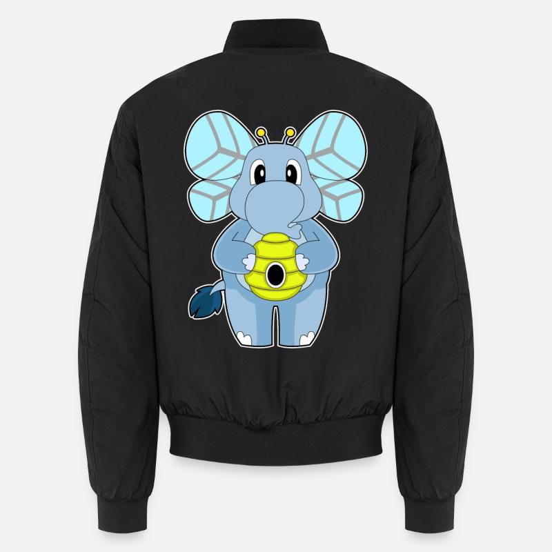 Elefant Biene - Unisex Bomberjacke - Schwarz
