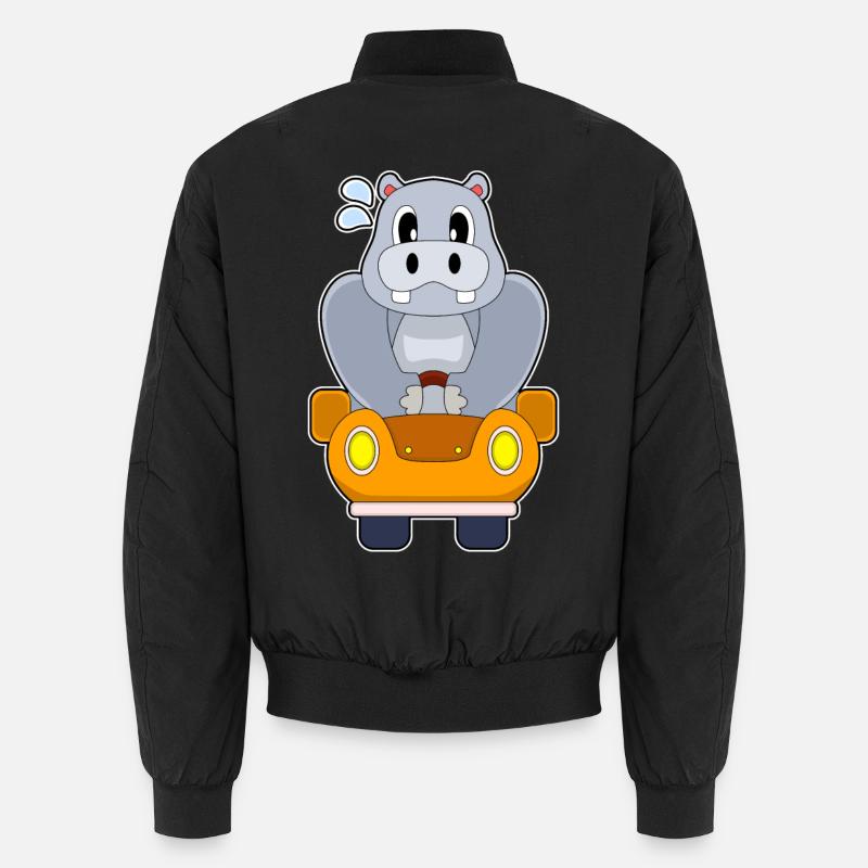 Hippopotamus Car Unisex Bomber Jacket