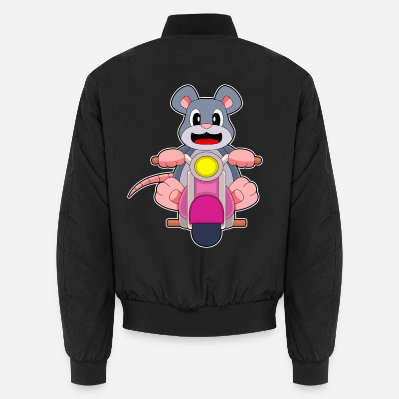 Moto souris - Bomber unisexe - noir