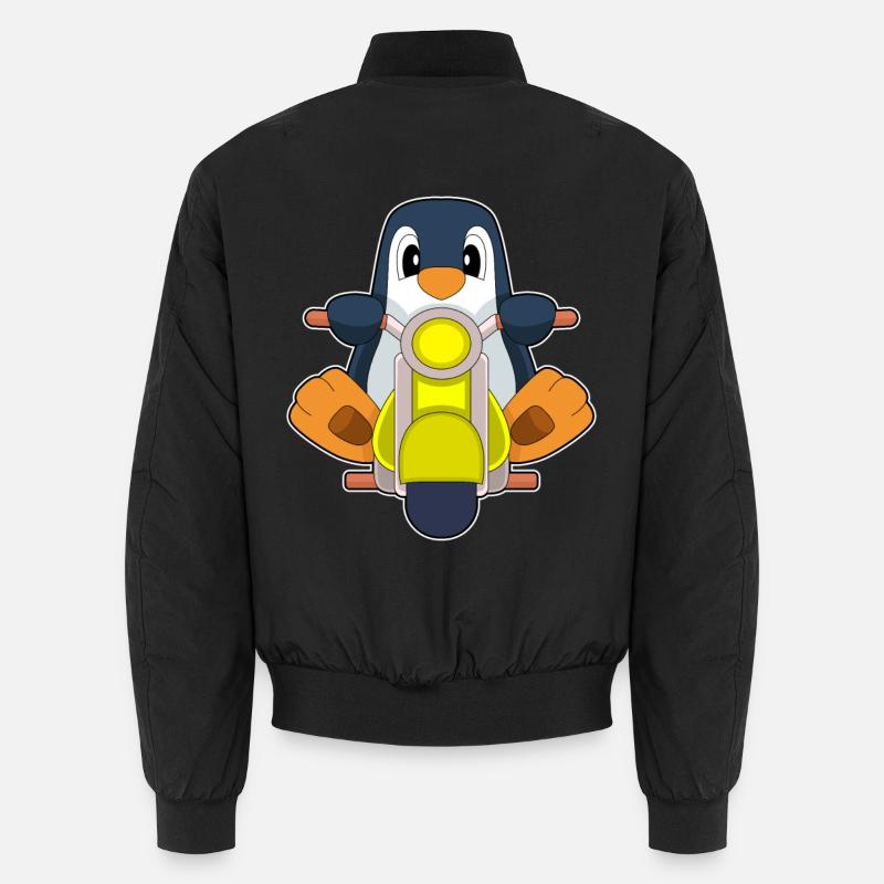 Penguin Motorcycle Unisex Bomber Jacket