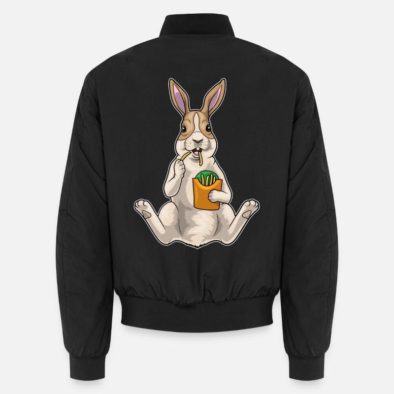 Frites lapin - Bomber unisexe - noir