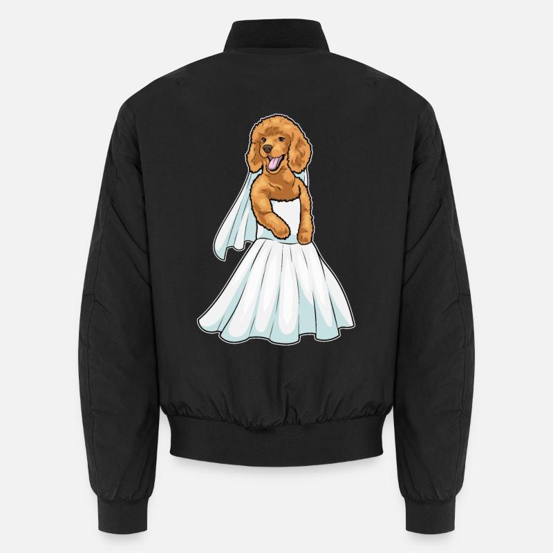 Robe de mariée caniche - Bomber unisexe - noir
