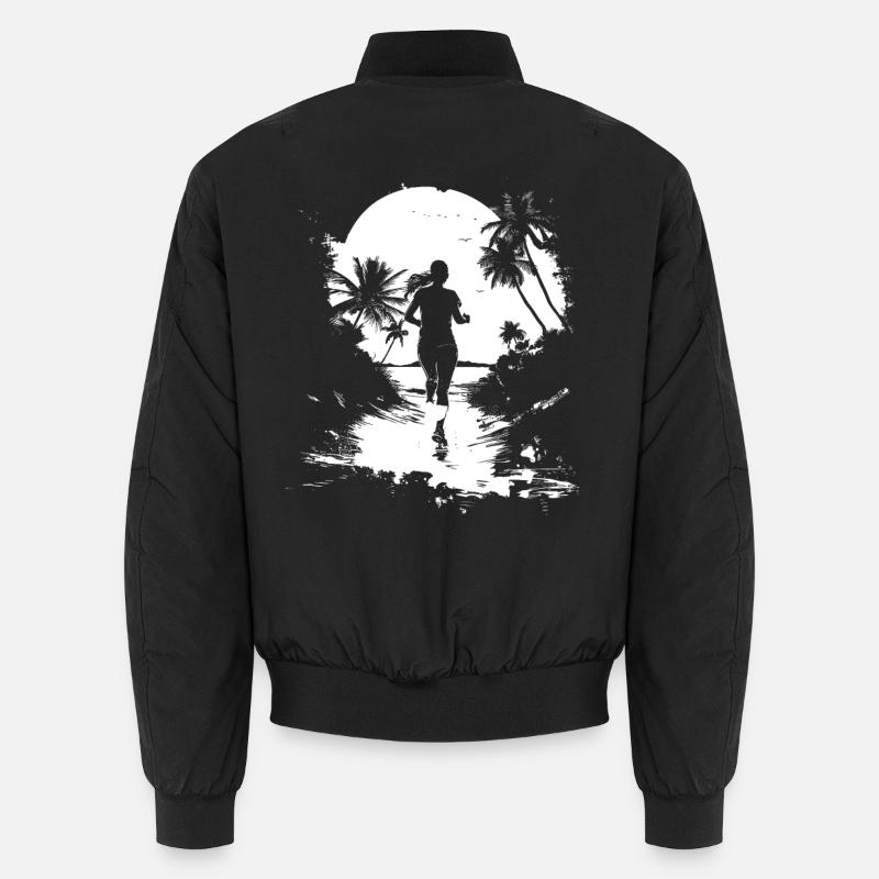 Run - Unisex Bomber Jacket - black