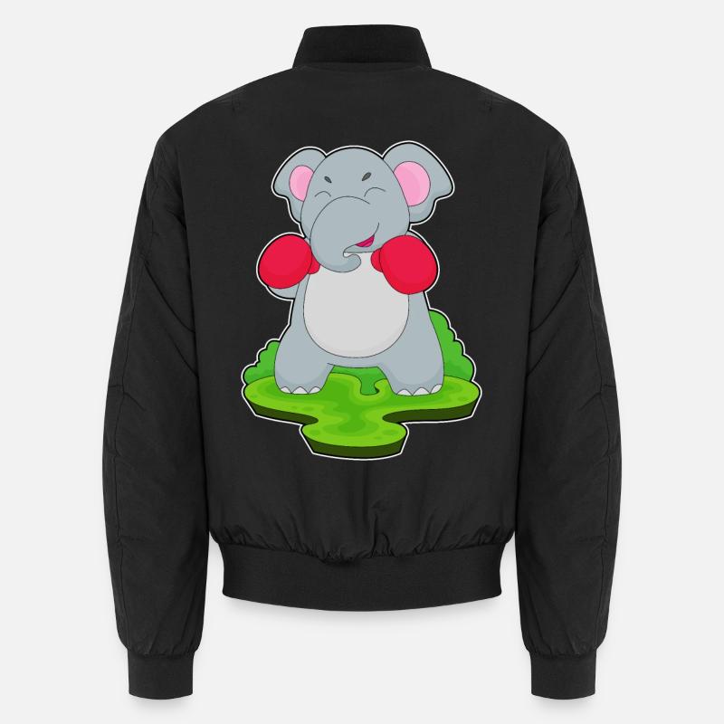 Elephant Boxer Boxing Gloves Boxing Unisex Bomber Jacket