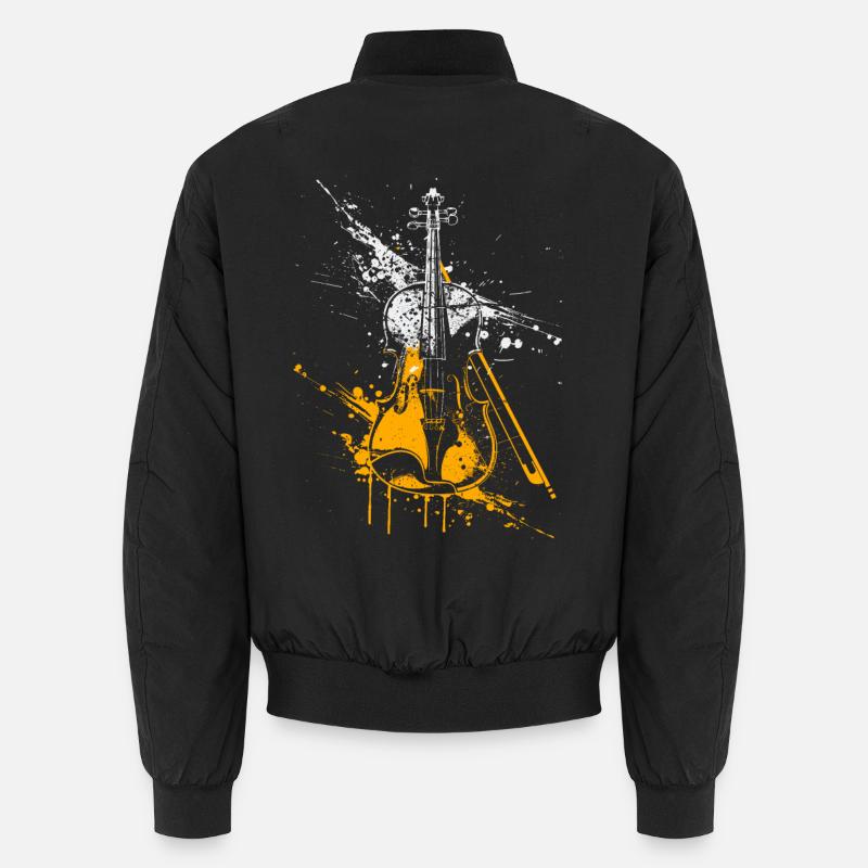 Geige Graffiti - Unisex Bomberjacke - Schwarz