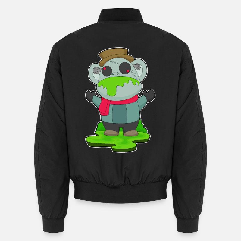 Singe Halloween Zombie - Bomber unisexe - noir