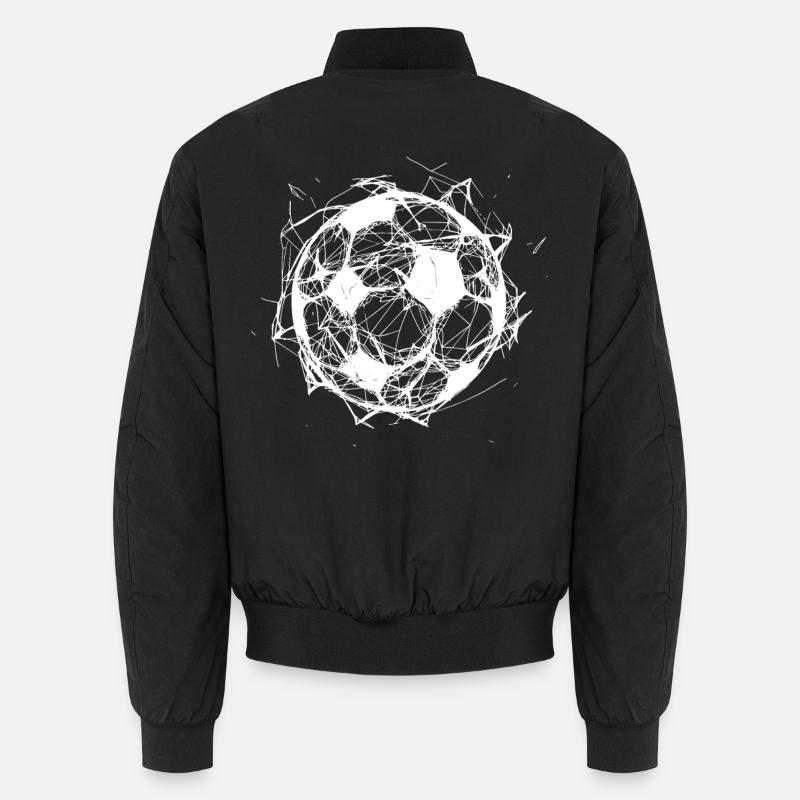 Fußball Line Art - Unisex Bomberjacke - Schwarz
