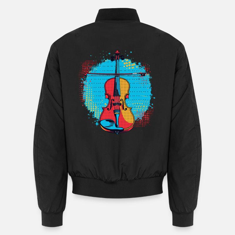 Dessin de violon Bomber unisexe