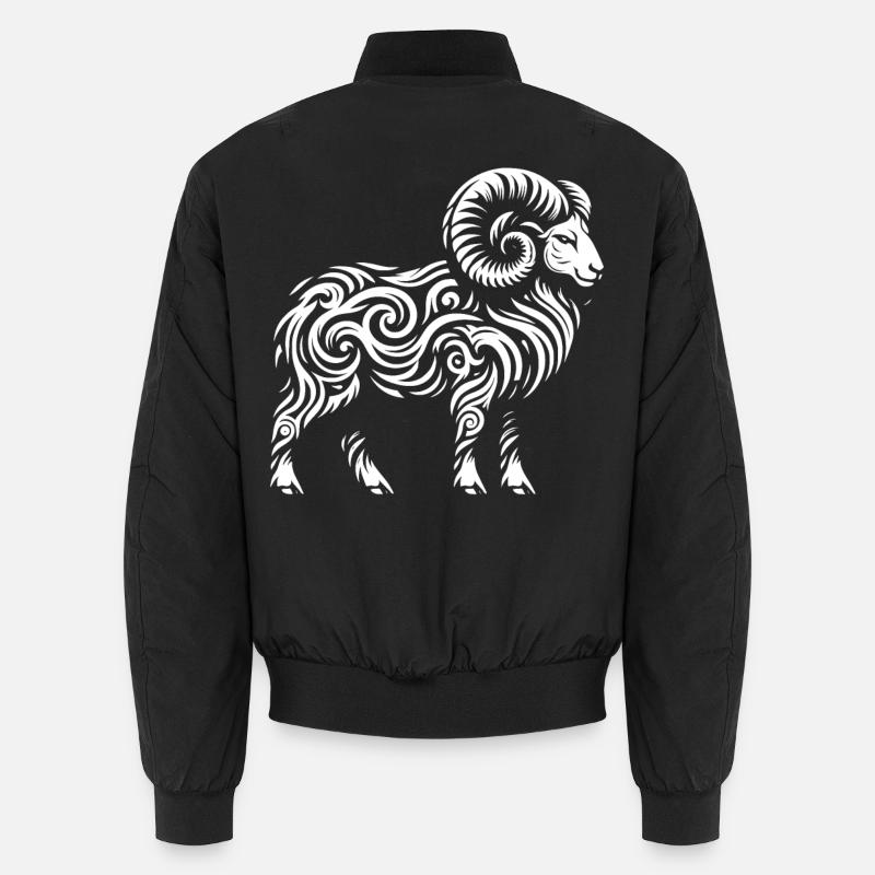 Bélier tribal - Bomber unisexe - noir