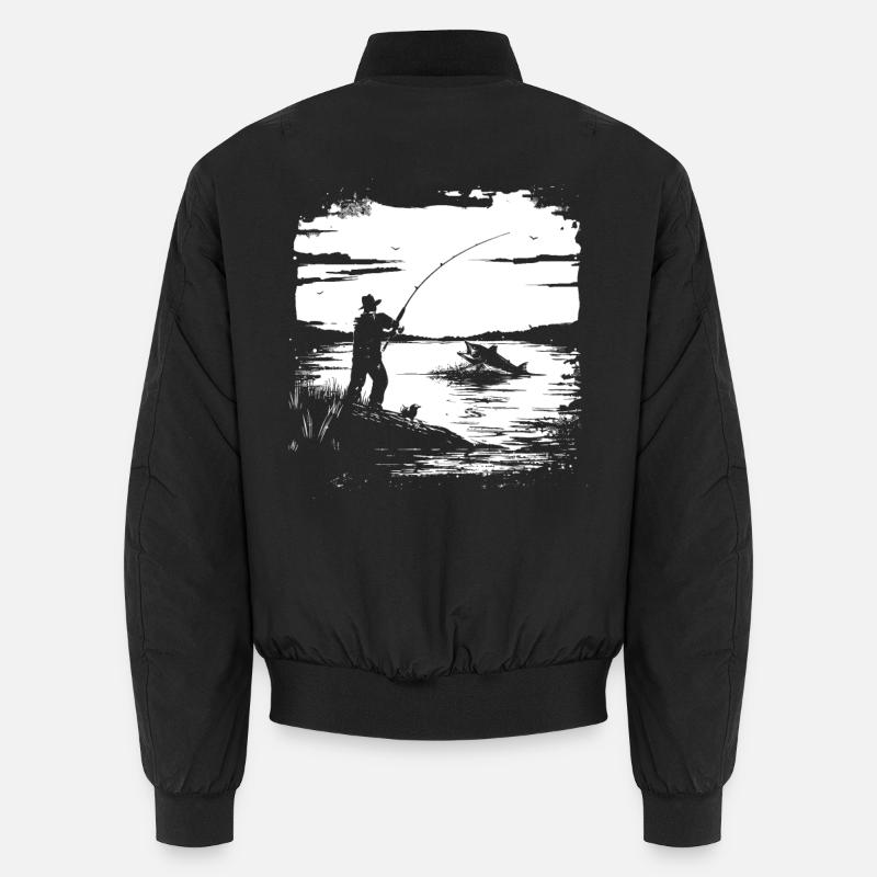Fishing Graph Unisex Bomber Jacket