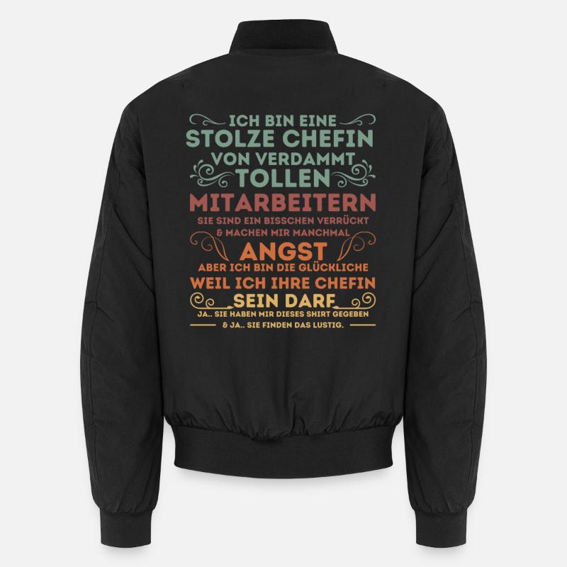 STOLZE CHEFIN VON VERDAMMT TOLLEN MITARBEITERN Unisex Bomberjacke