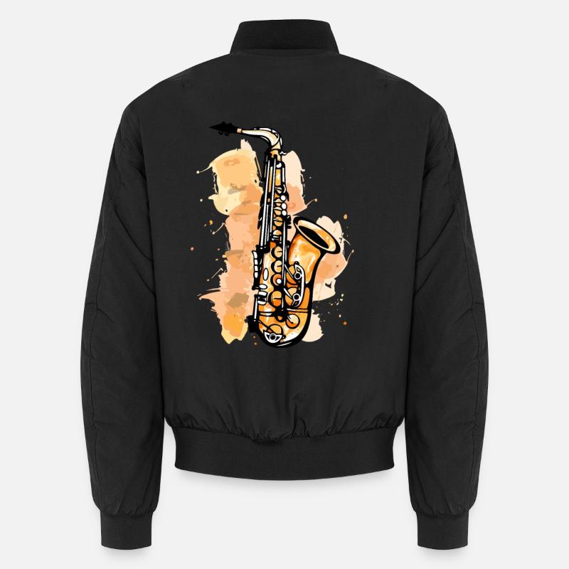 Saxophone Graphics Unisex Bomber Jacket
