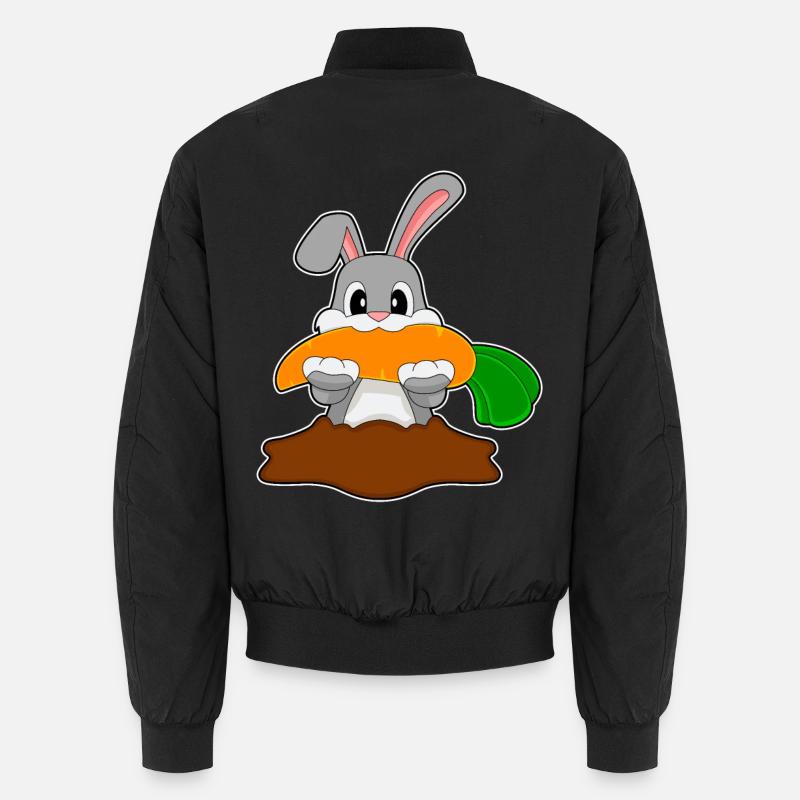 Rabbit Carrot - Unisex Bomber Jacket - black