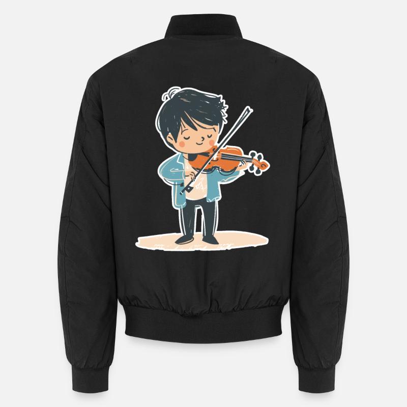 Kleiner Geigenjunge Unisex Bomberjacke