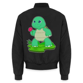 Fleur de tortue - Bomber unisexe - noir - Dos - AI Model Male 185 light (185cm)