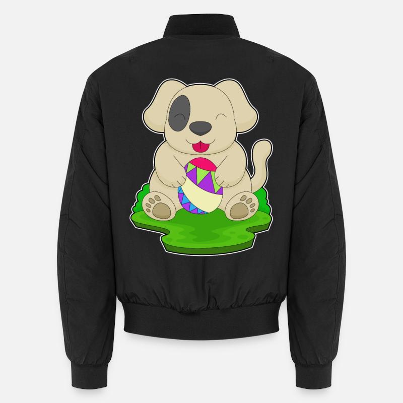 Hund Ostern Osterei - Unisex Bomberjacke - Schwarz
