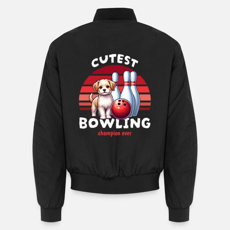 Hunde Bowling Unisex Bomberjacke