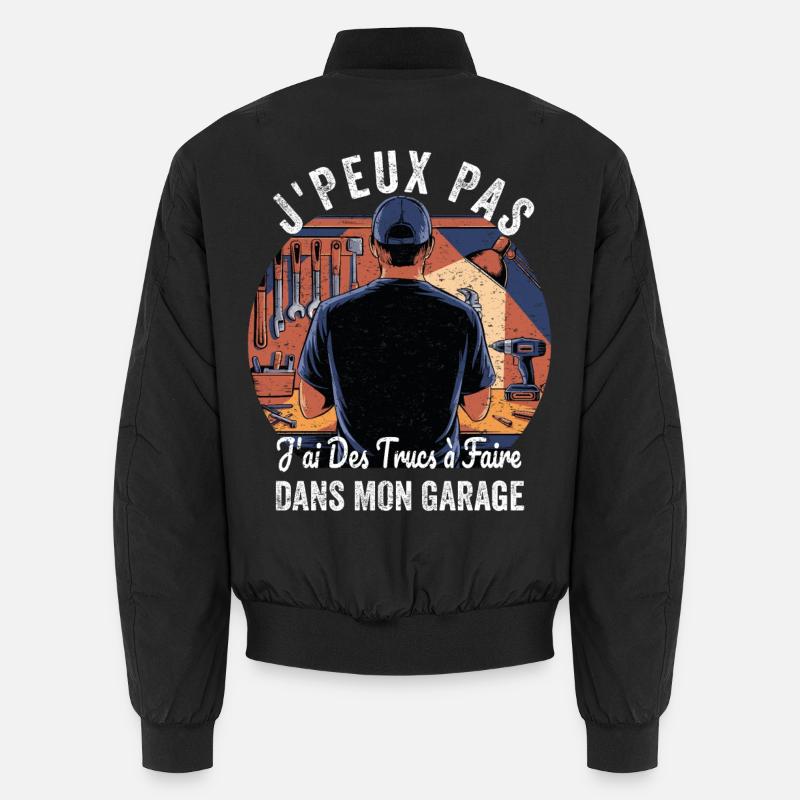 Papa Handwerker Humor Geschenk Garage DIY Unisex Bomberjacke