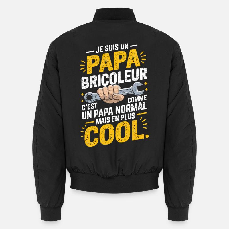 Papa Handwerker Geschenk Humor DIY Garage Unisex Bomberjacke