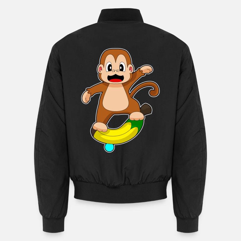 Monkey Banana - Unisex Bomber Jacket - black