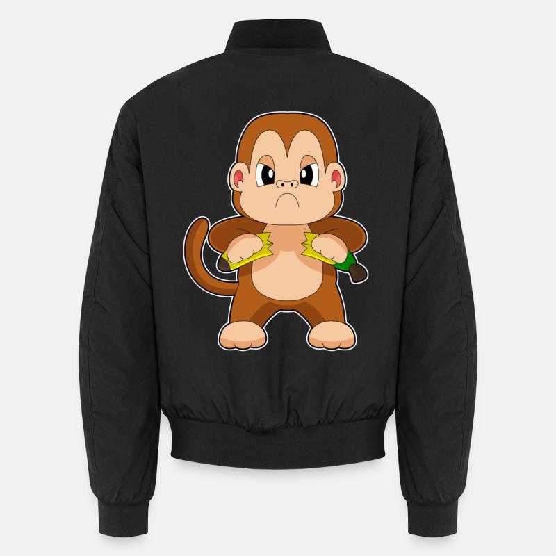 Monkey Banana - Unisex Bomber Jacket - black