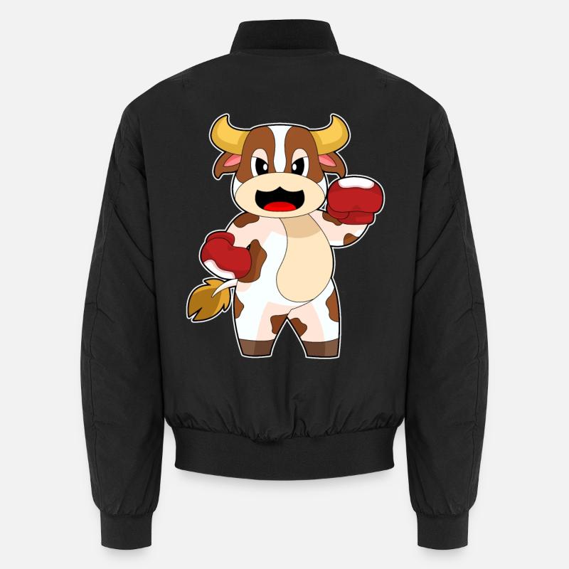 Cow Boxer Boxing Gloves Boxing Unisex Bomber Jacket