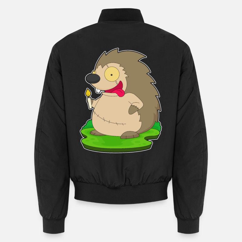 Hedgehog Halloween Zombie Unisex Bomber Jacket