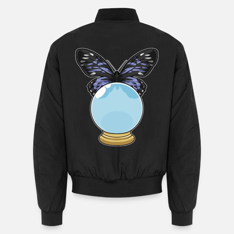Butterfly Crystal Ball Unisex Bomber Jacket