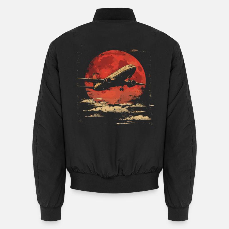 Airplane Vaporwave Unisex Bomber Jacket