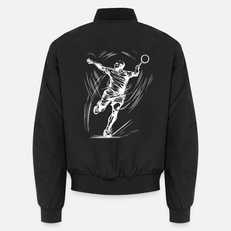 Badminton - Unisex Bomberjacke - Schwarz