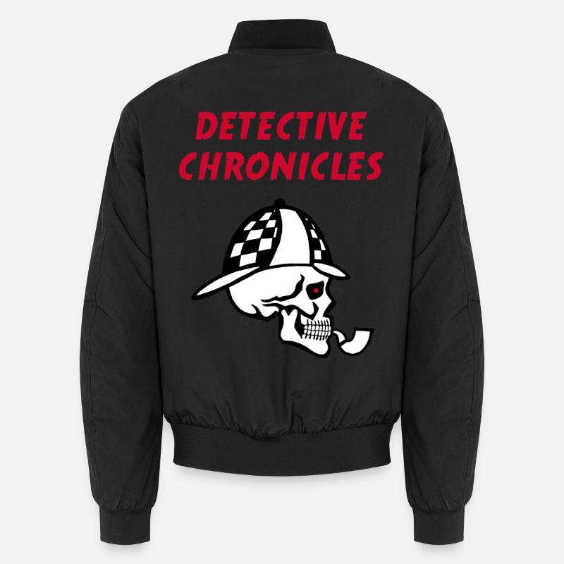Detective Skull - Unisex Bomber Jacket - black