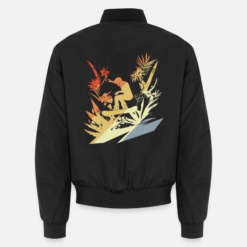 Snowboarden Retro Unisex Bomberjacke