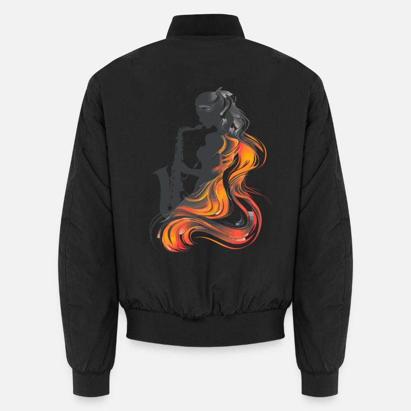 Saxophoniste Conception graphique Bomber unisexe