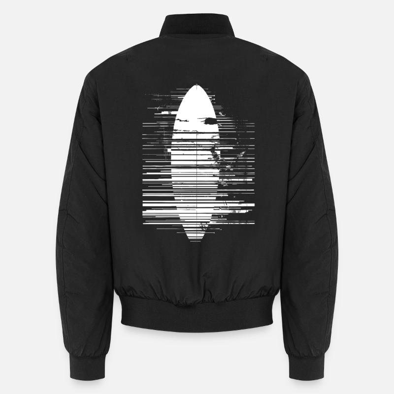 Surfbrett Skizze Unisex Bomberjacke