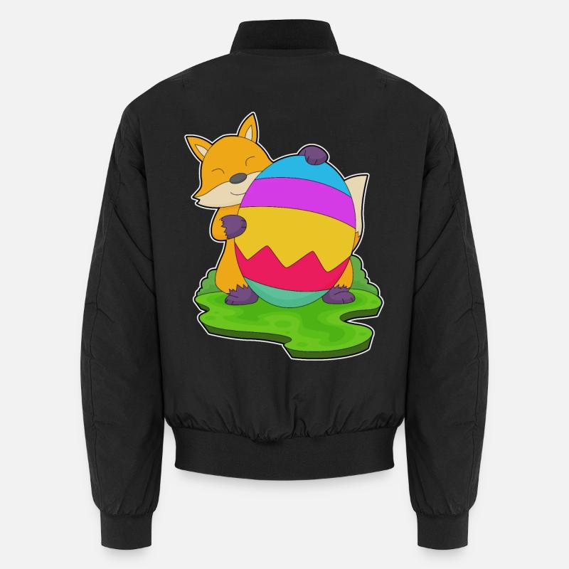 Fuchs Ostern Osterei - Unisex Bomberjacke - Schwarz