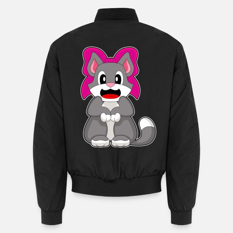 Cat Bow Unisex Bomber Jacket