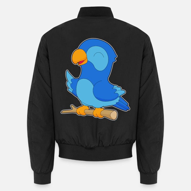 Parrot Branch - Unisex Bomber Jacket - black