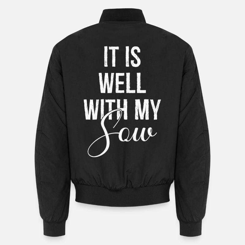 It is well with my sow - Unisex Bomberjacke - Schwarz