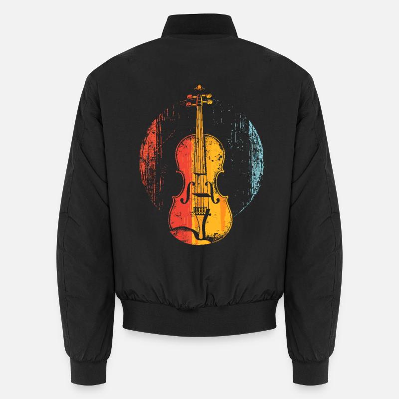 Geige Comic-Stil Unisex Bomberjacke