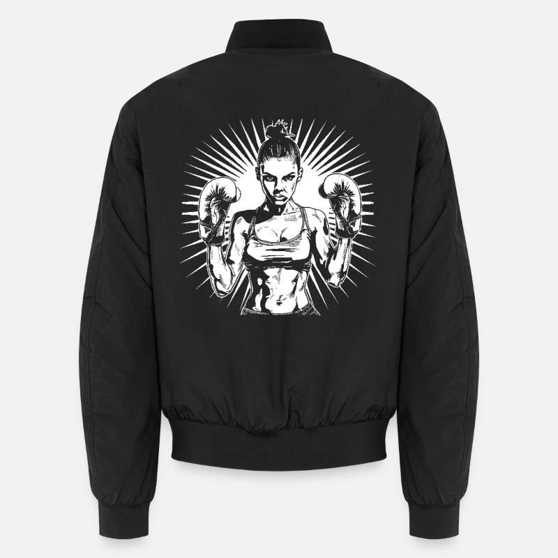 Weiblicher Boxer - Unisex Bomberjacke - Schwarz