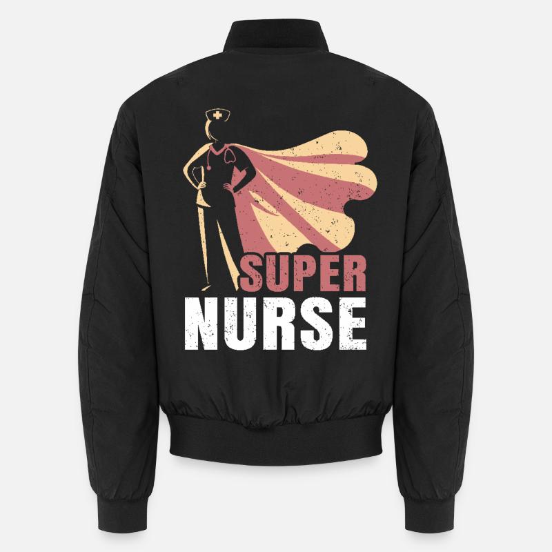 Nurse – Superheld Krankenschwester Unisex Bomberjacke