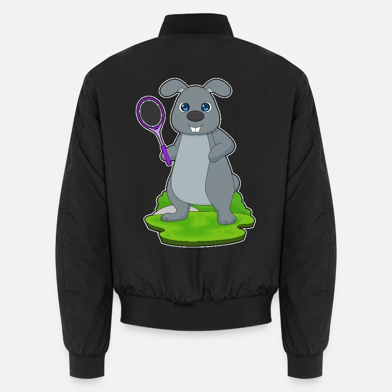 Rabbit Tennis Rackets Unisex Bomber Jacket