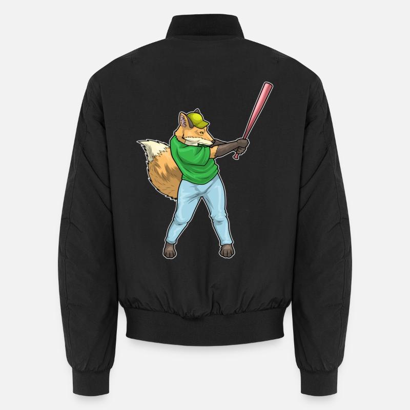 Fuchs Baseball Baseballschläger - Unisex Bomberjacke - Schwarz