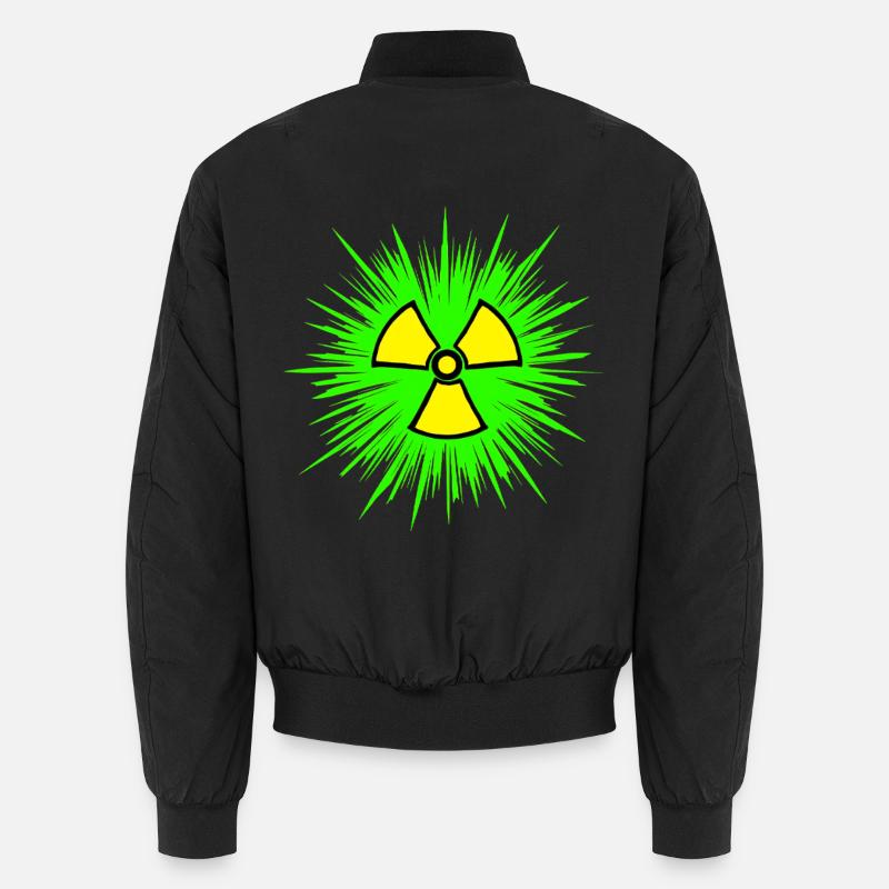 Nuklear Radioaktiv Chemie Atomkraft Nuklearzeichen Unisex Bomberjacke