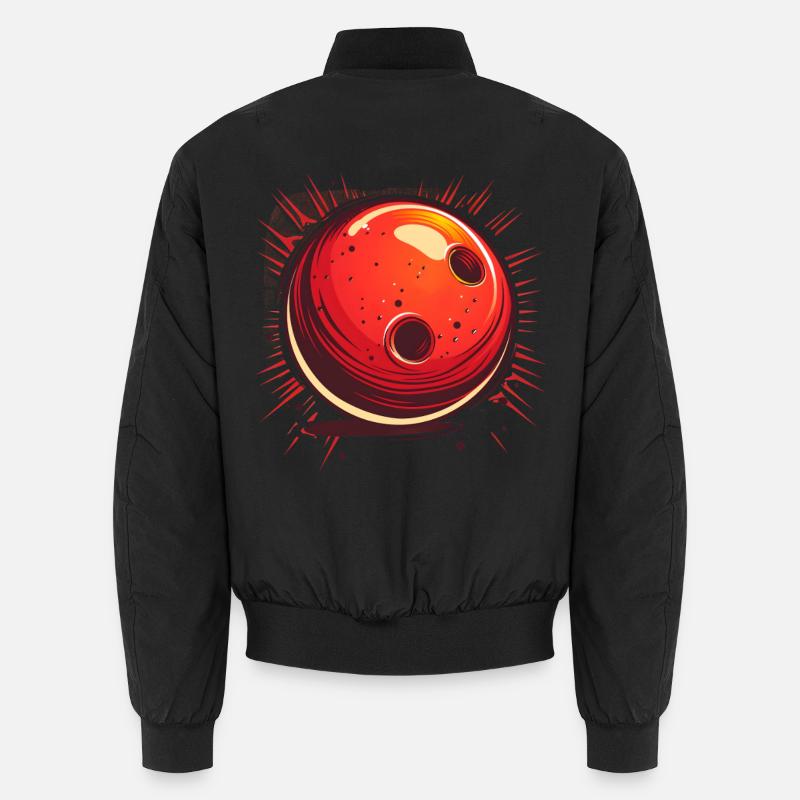 Bowlingkugel Comic Look Unisex Bomberjacke