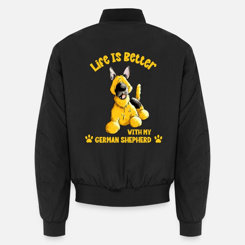 German Shepherd Saying - Unisex Bomber Jacket - black