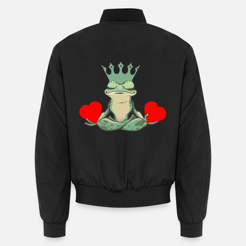 Valentine Frog Frogs Heart Toad King Unisex Bomber Jacket