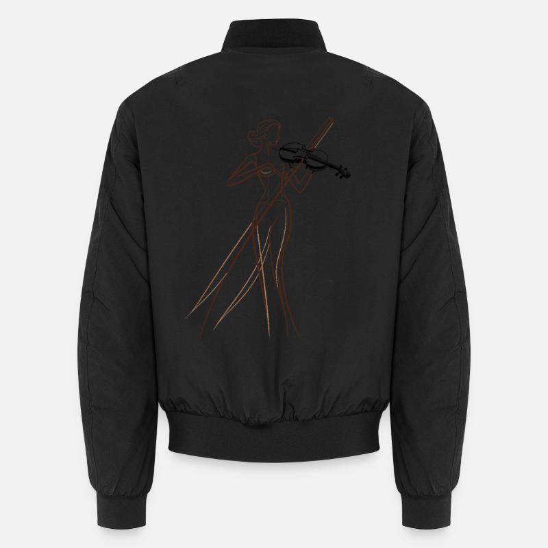 Violinist Drawing Unisex Bomber Jacket