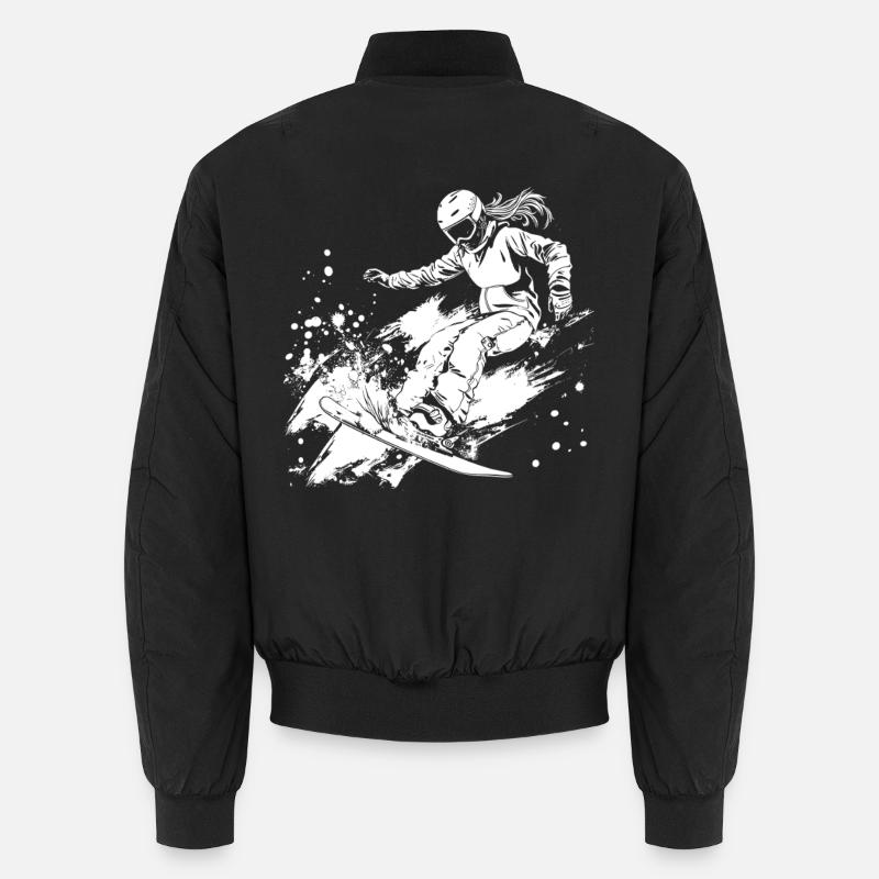 Snowboarder - Bomber unisexe - noir
