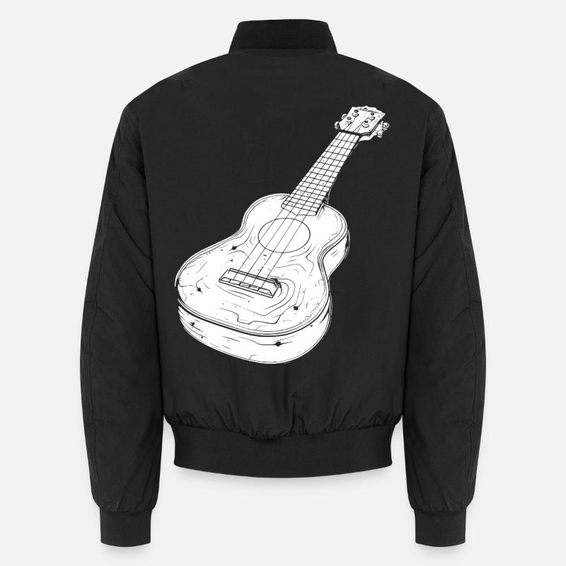 Ukulele Zeichnung Unisex Bomberjacke